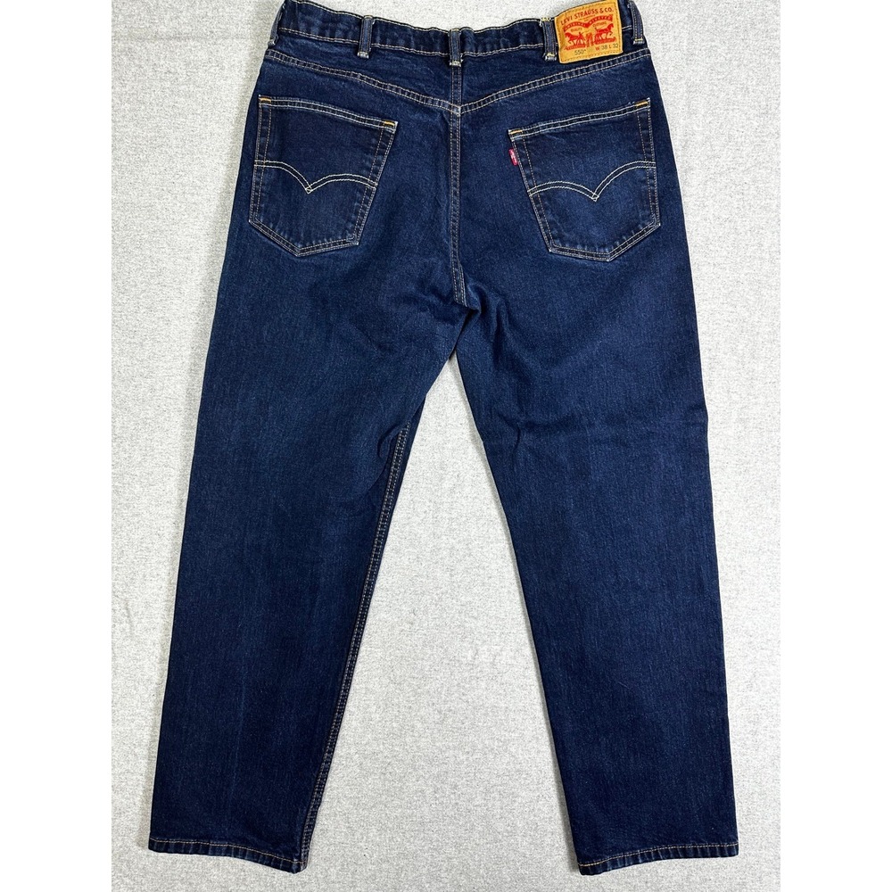 Levi 550 Jeans Mens 38x32 Dark‎ Wash Blue Excellent Denim Stretch